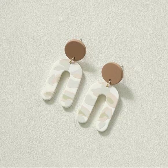 Art deco wishbone earrings - Picture 1 of 1
